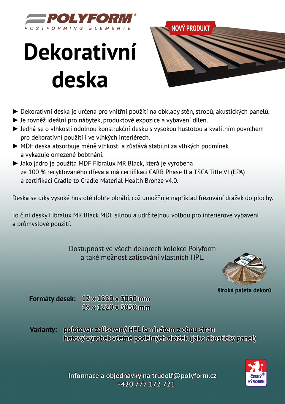 Dekoračn&iacute; panely Polyform info